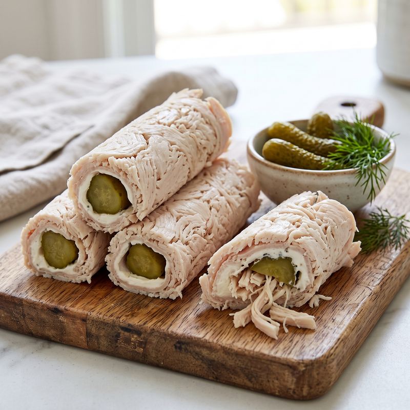 Deli Turkey and Cheese Roll-Ups