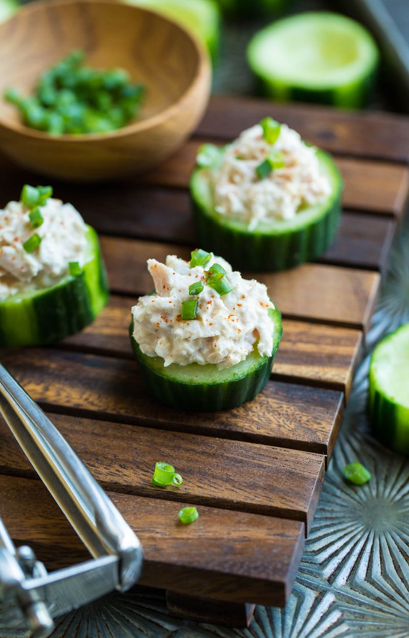 Tuna Salad Cucumber Rounds