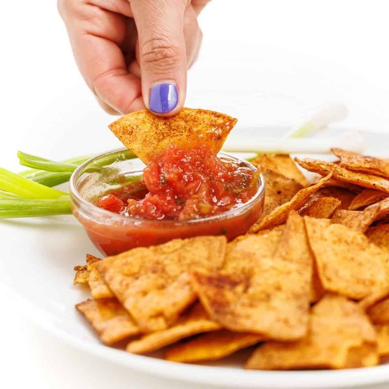 Corn Tortilla Chips with Salsa