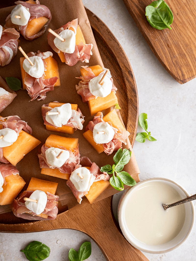 Prosciutto-Wrapped Melon Bites