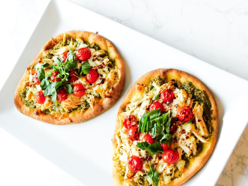 Pesto Chicken Flatbreads