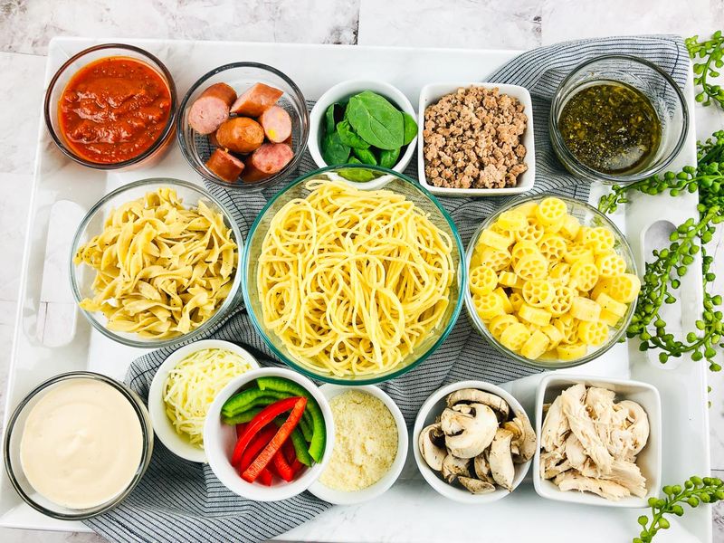 Pasta Bar with Multiple Sauces