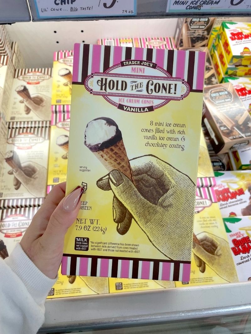 Hold the Cone! Mini Vanilla Ice Cream Cones