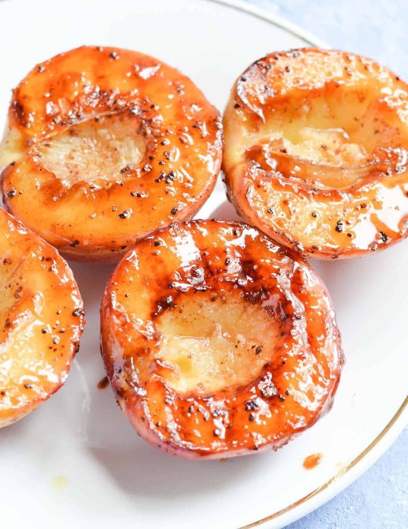 Maple-Glazed Roasted Peaches