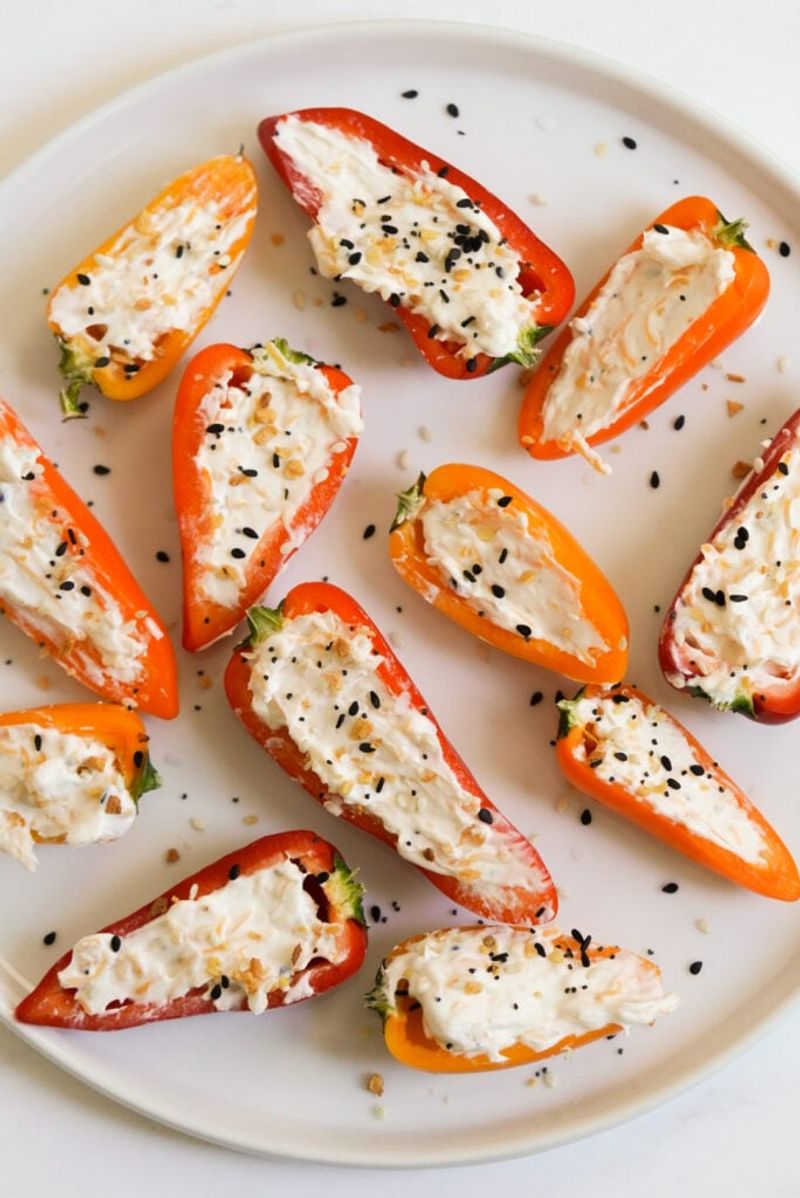 Cheese and Veggie Stuffed Mini Peppers