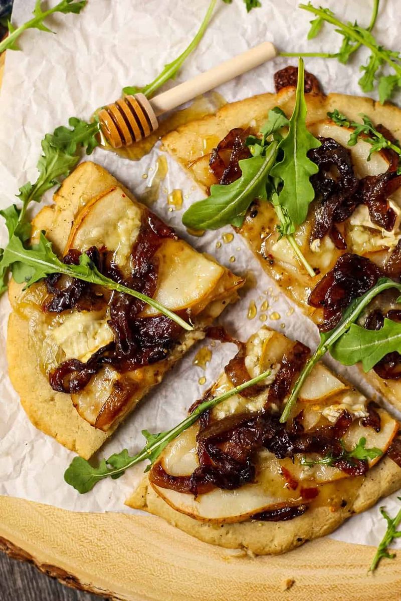 Brie and Caramelised Onion Flatbread