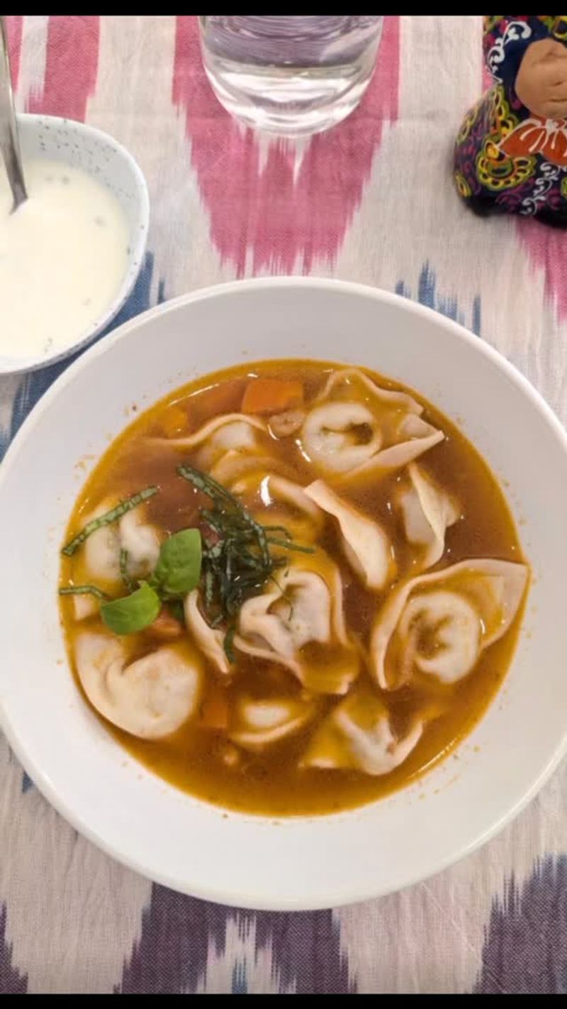 Uzbek Chuchvara with Yoghurt - Uzbekistan
