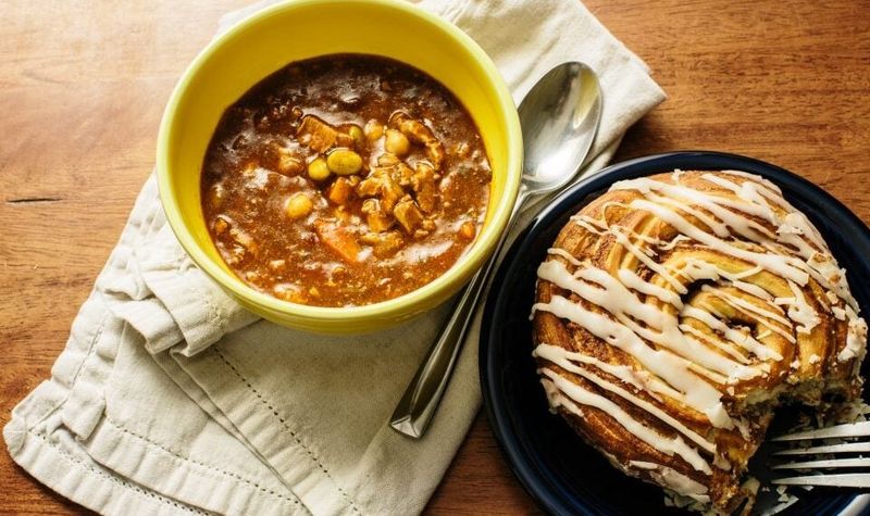 Chili and Cinnamon Rolls