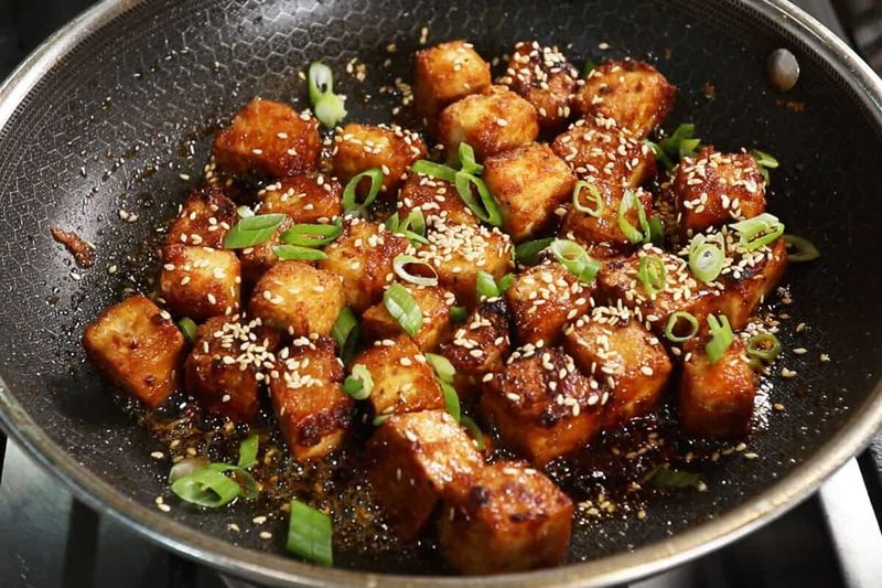 Crispy Maple Glazed Tofu