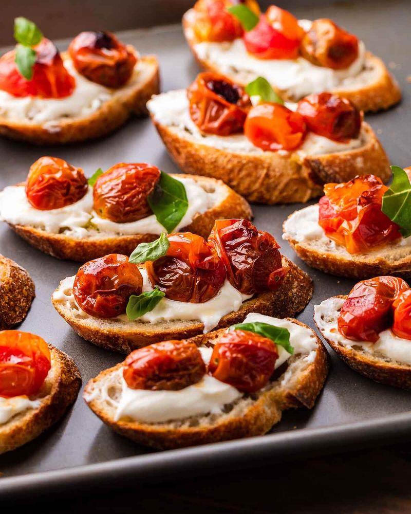 Tomato Crostini with Ricotta