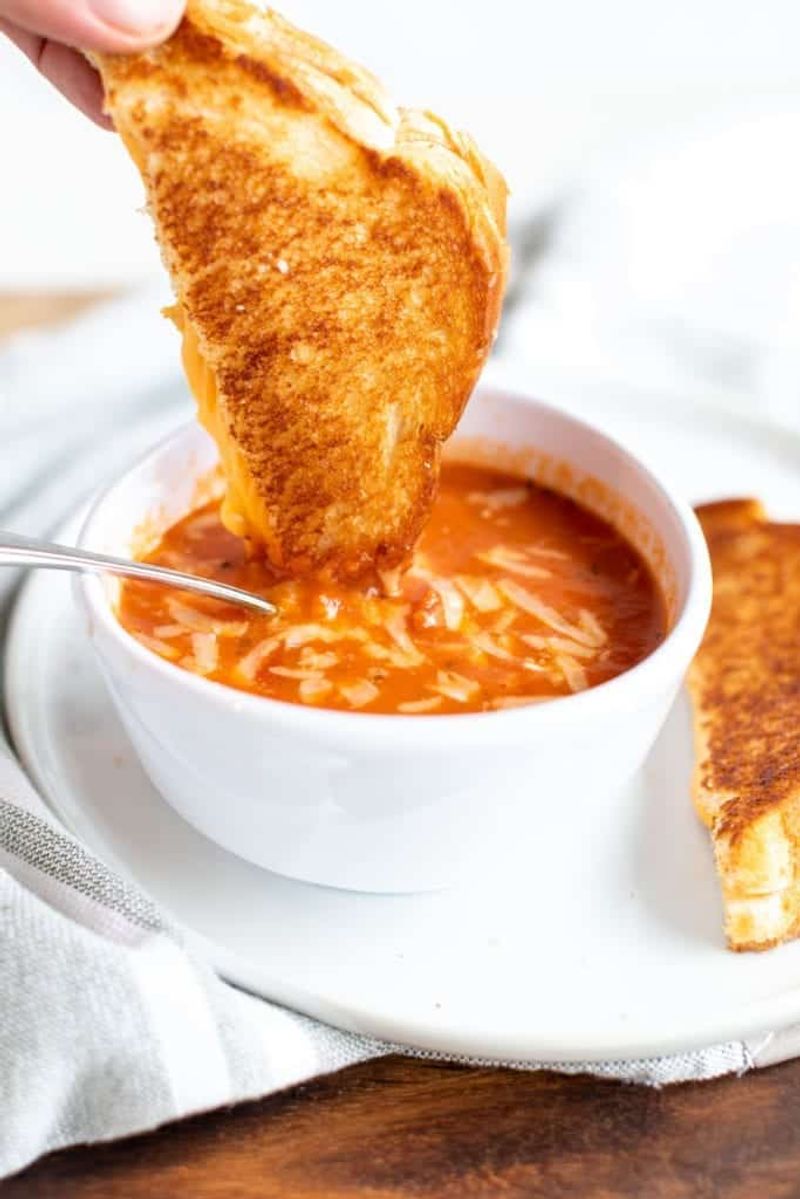 Tomato Soup with Grilled Cheese