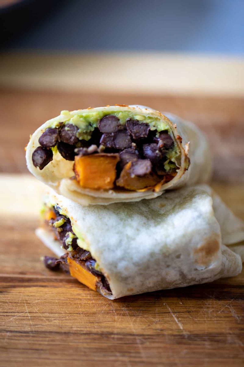 Sweet Potato and Black Bean Burrito