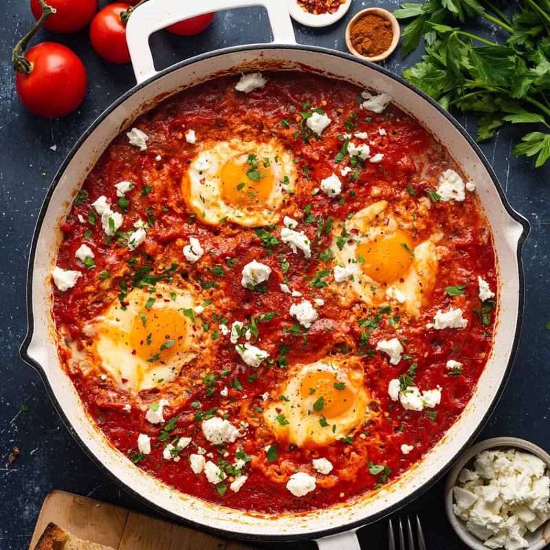 Israeli Shakshuka with Yoghurt - Israel