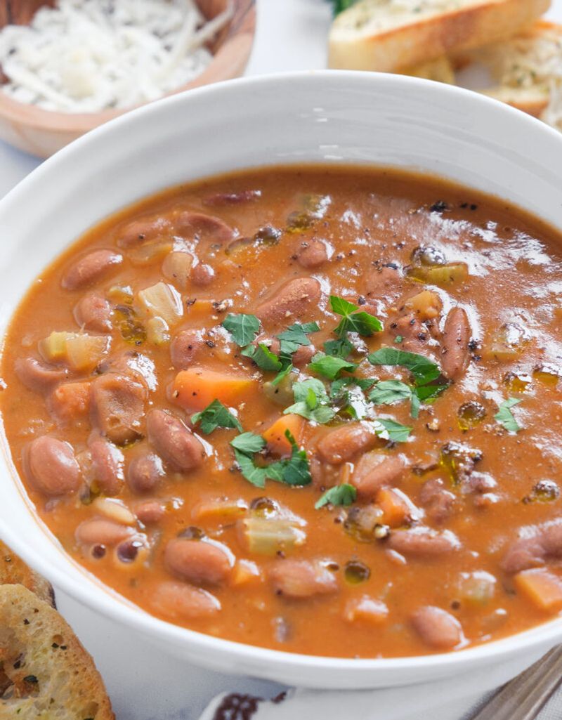 Pinto Bean Soup with Canned Tomatoes