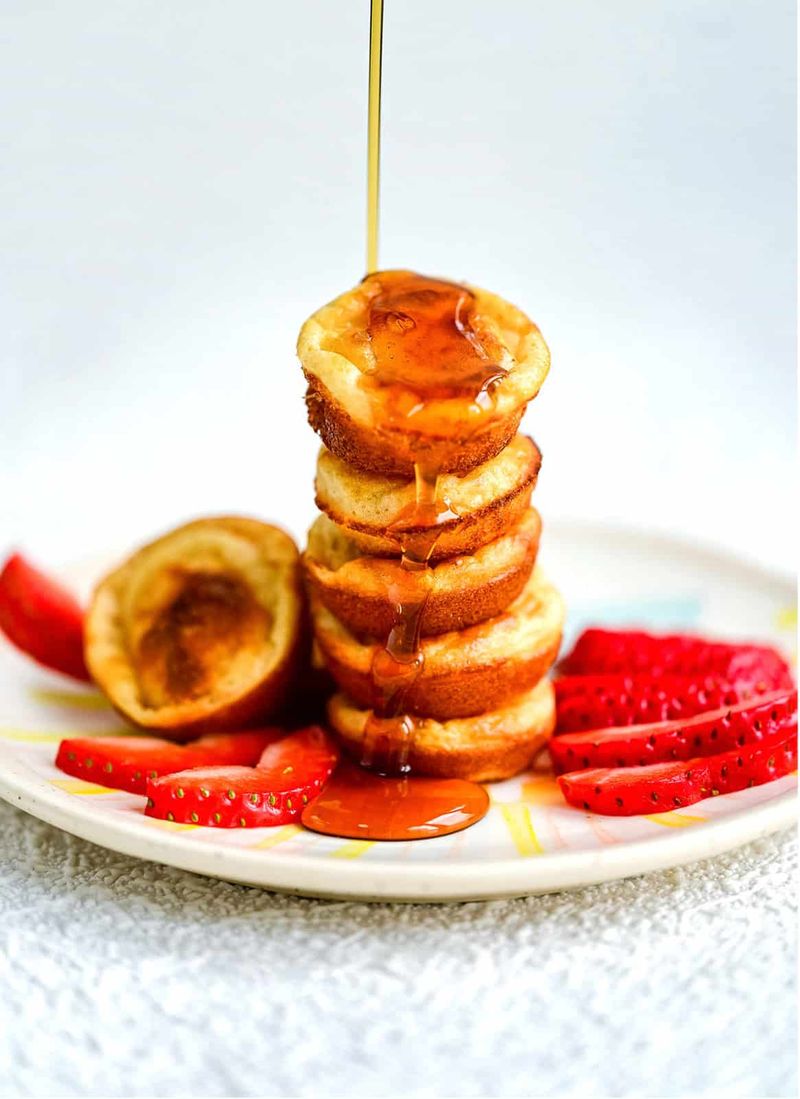 Mini Pancakes with Maple Syrup