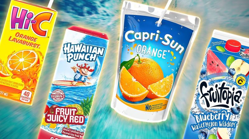 Sugary Fruit Punch Juice Boxes