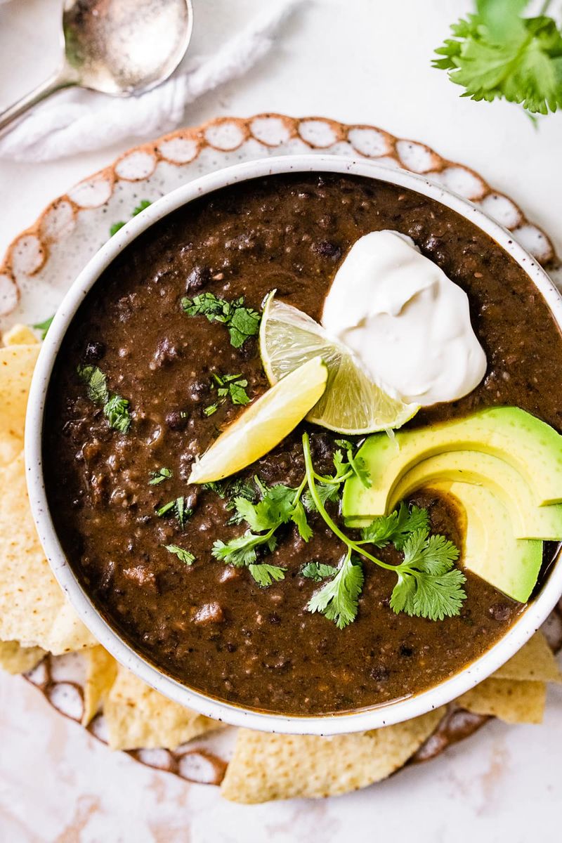 Black Bean Soup from a Can