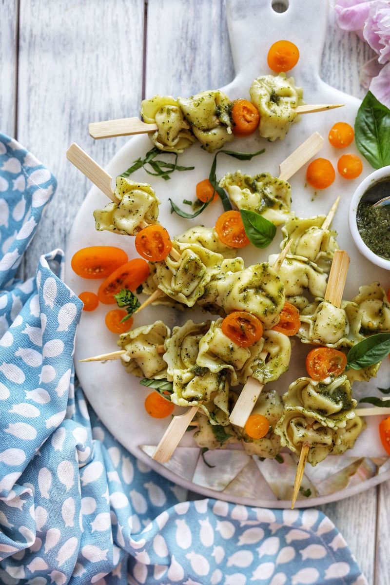 Pesto Tortellini Skewers