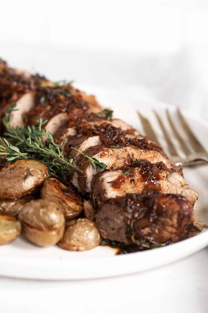 Fig Jam Glazed Pork Tenderloin
