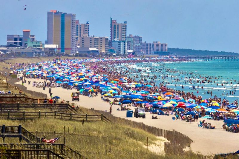 Myrtle Beach Boardwalk on a Holiday Weekend