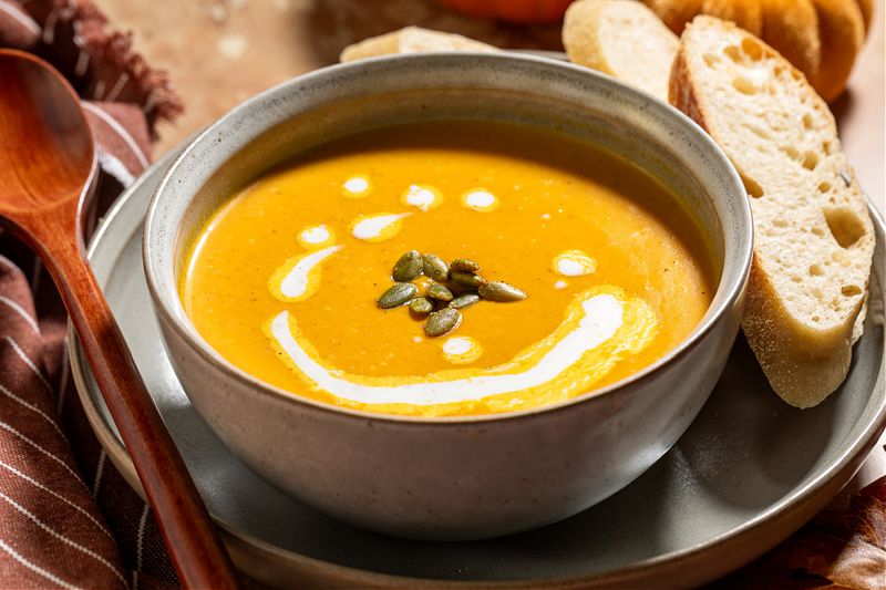 Roasted Pumpkin and Garlic Soup