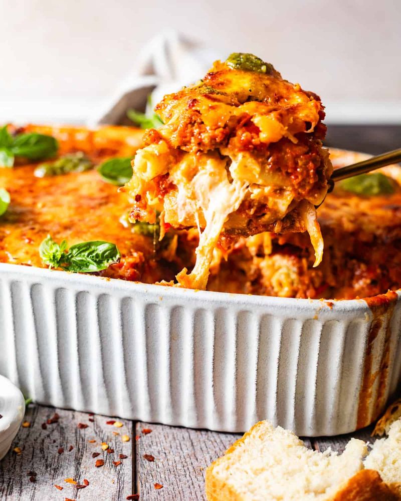 Baked Ziti With Ricotta And Fresh Basil