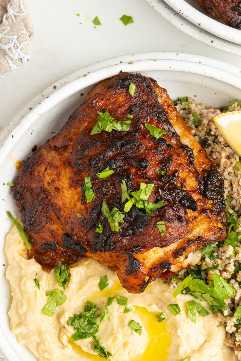 Harissa Roasted Chicken Thighs
