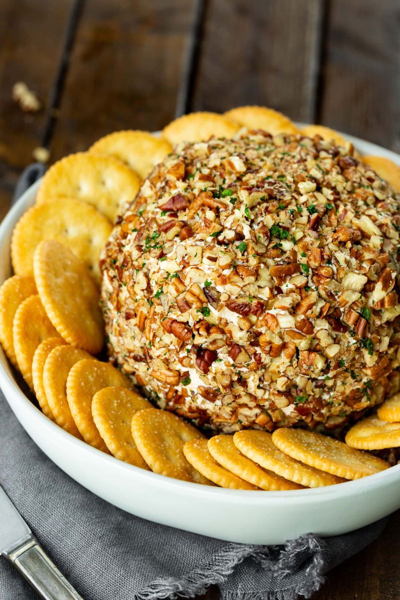Cheese Balls Rolled in Nuts