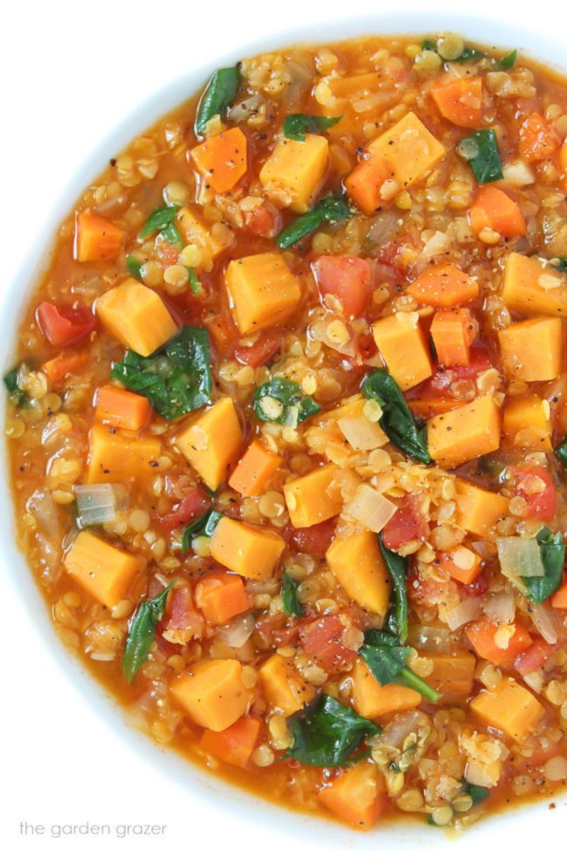 Lentil and Sweet Potato Casserole