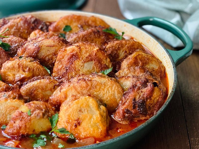 Mafrum - Libyan Stuffed Meat and Potatoes