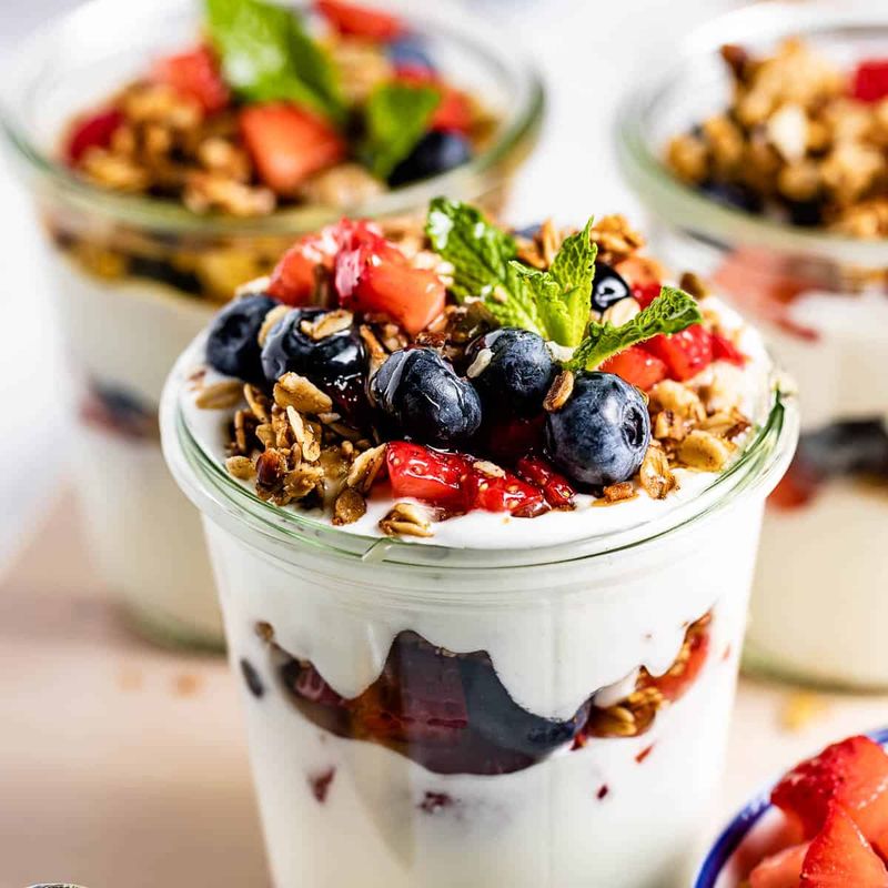 Greek Yogurt Parfait With Nuts and Berries