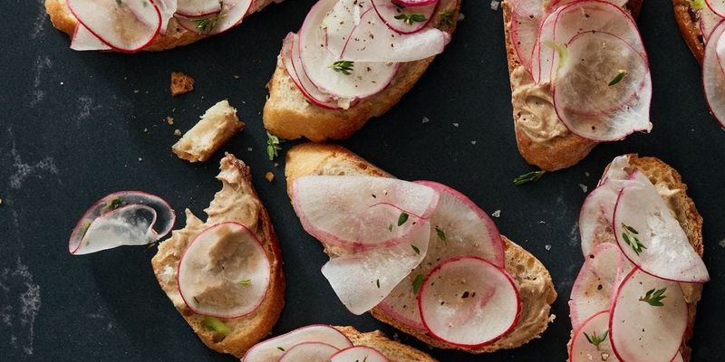 Classic French Butter and Radish Crostini