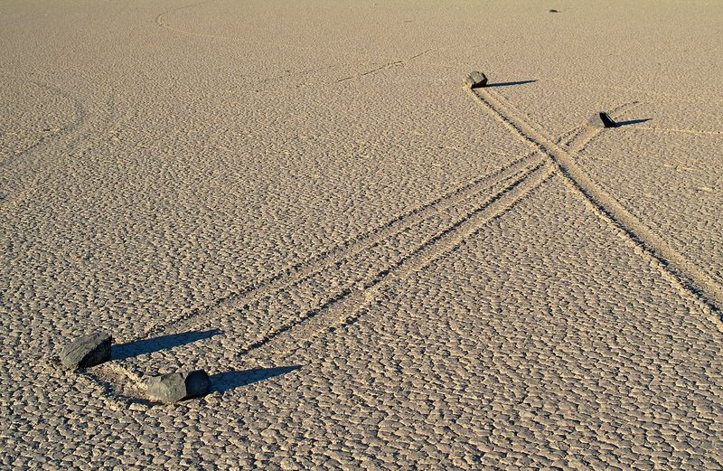 Sailing Stones of Death Valley, California, USA