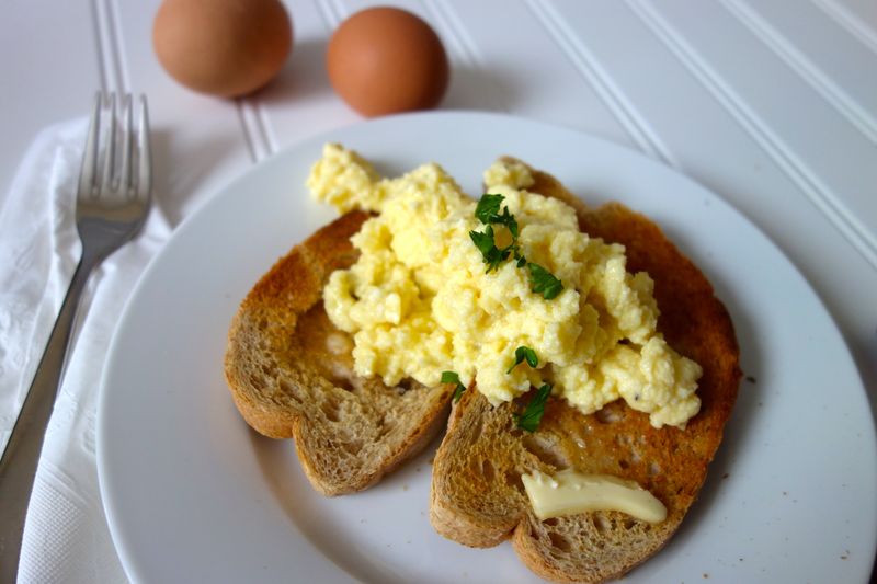 Scrambled Eggs with Toast