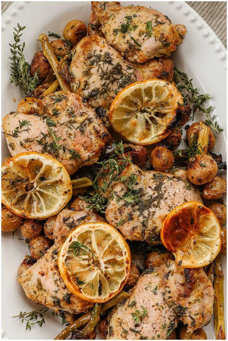 Sheet Pan Lemon Herb Chicken Thighs