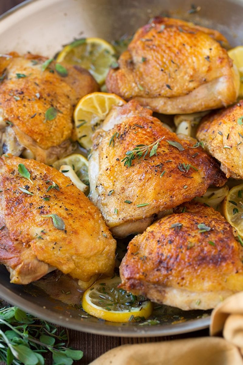 Lemon Herb Roasted Chicken Thighs