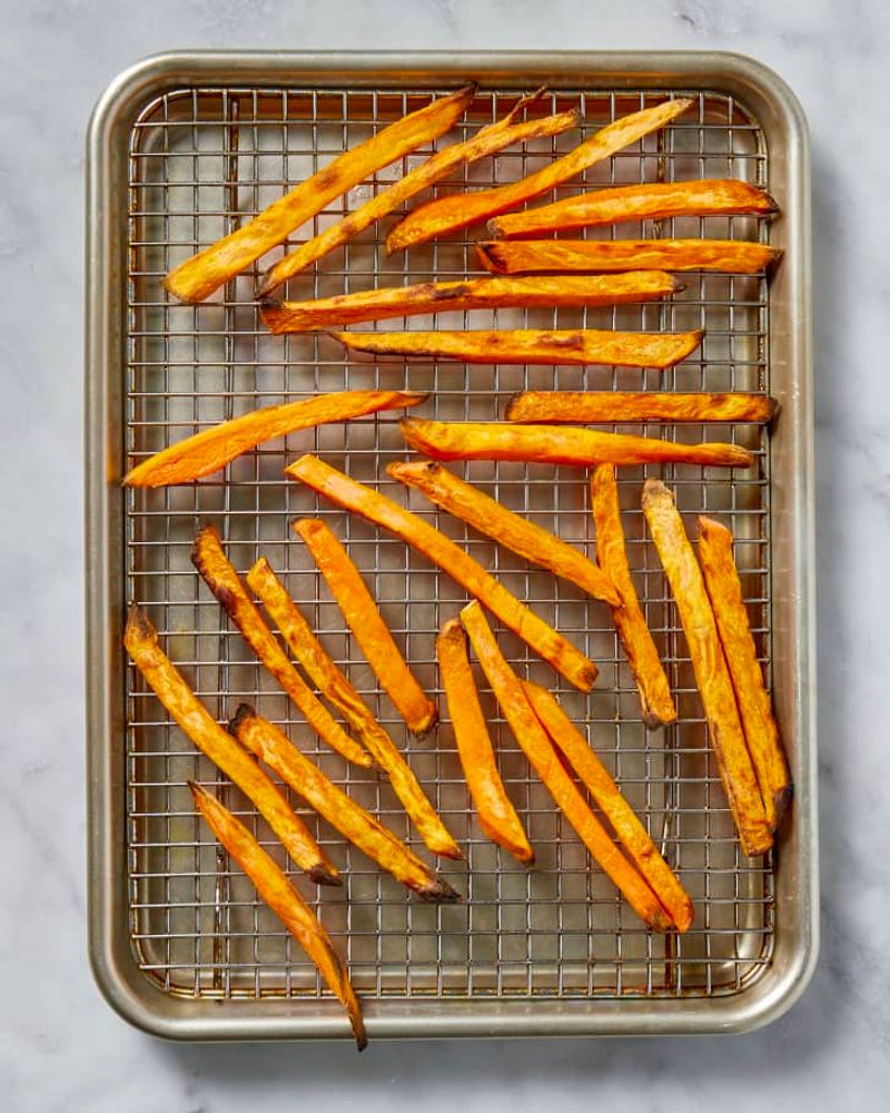 Use a Wire Rack Instead of a Flat Pan