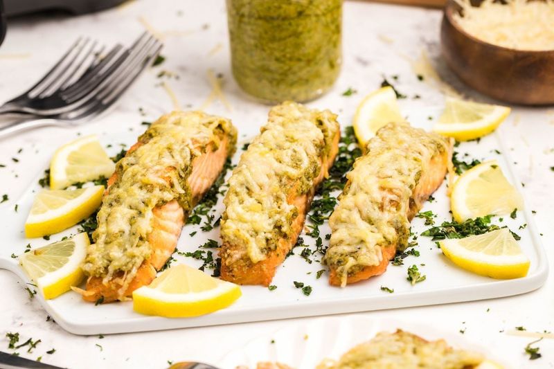 Air Fryer Salmon with Lemon Herb Crust
