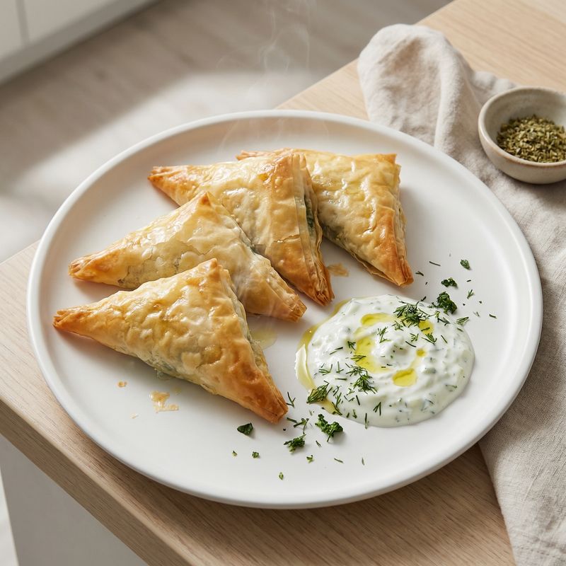 Air Fryer Spanakopita Triangles