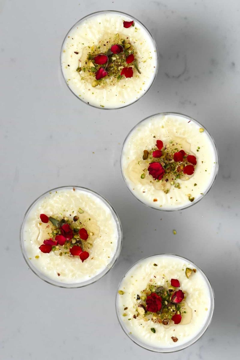 Pistachio Rosewater Rice Pudding