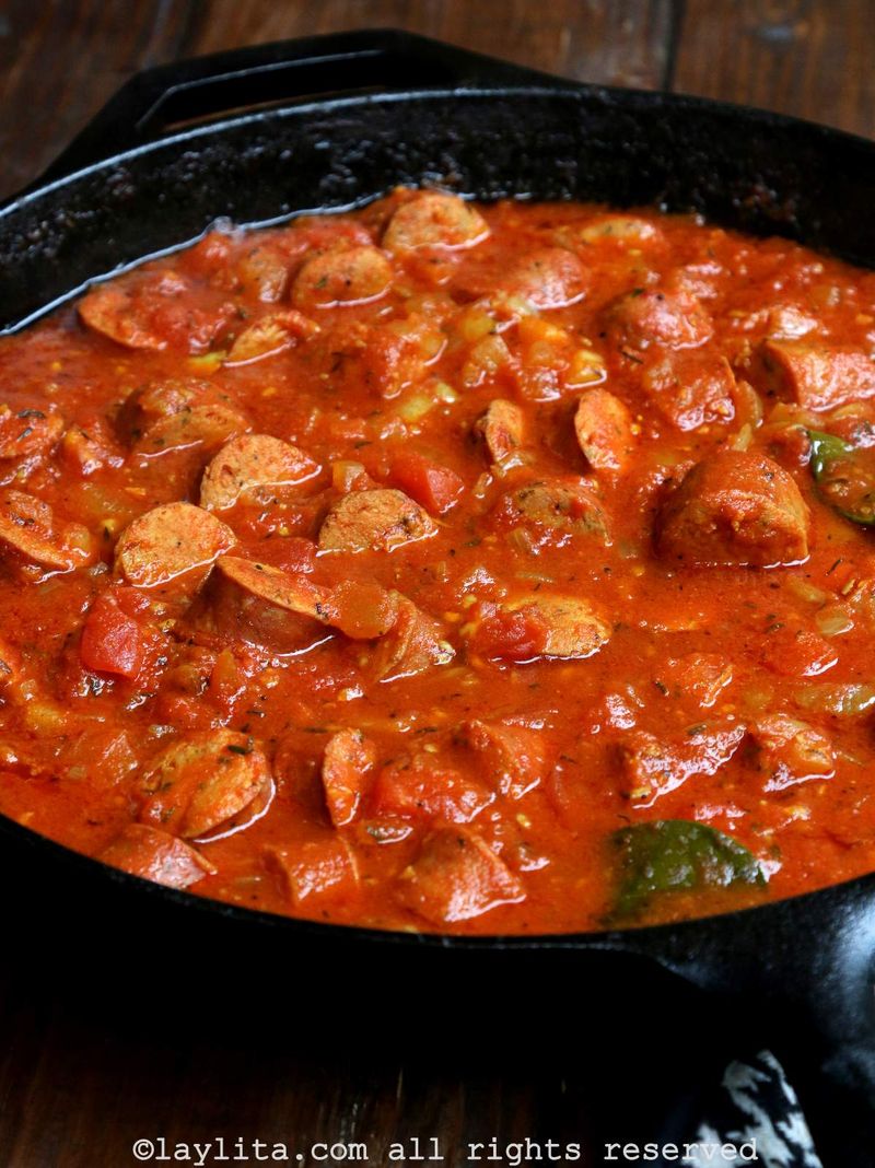 Rougail Saucisse - Reunion Island Sausage Stew
