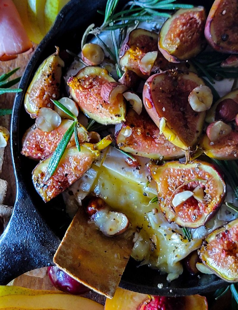 Baked Brie with Honey, Figs, and Walnuts