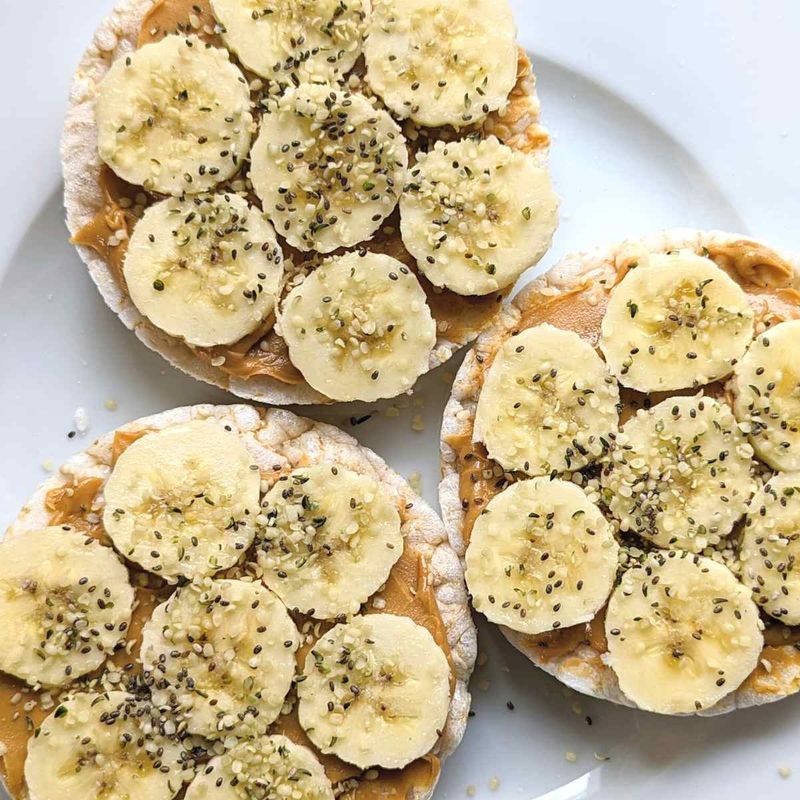 Peanut Butter Rice Cake Stack