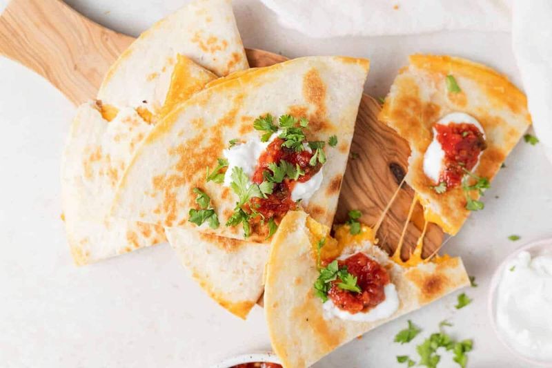 Cheese Quesadilla Triangles