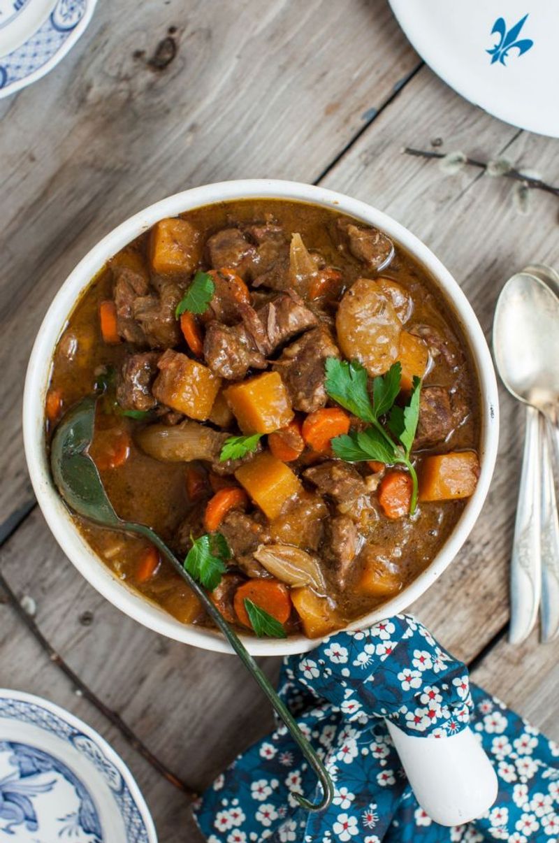 Slow Cooker Beef Stew with Root Vegetables