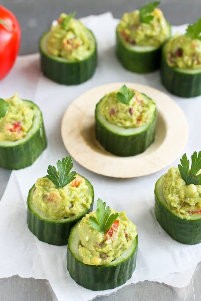 Cucumber and Avocado Bites
