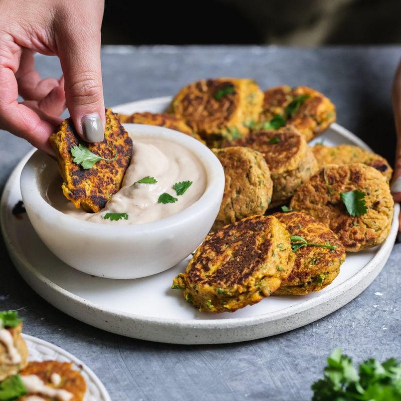 Spiced Pumpkin Fritters with Yogurt Dip