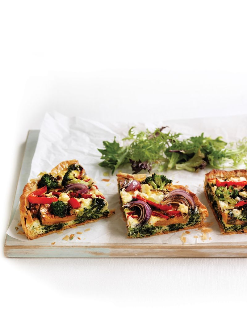Roasted Vegetable and Feta Tart