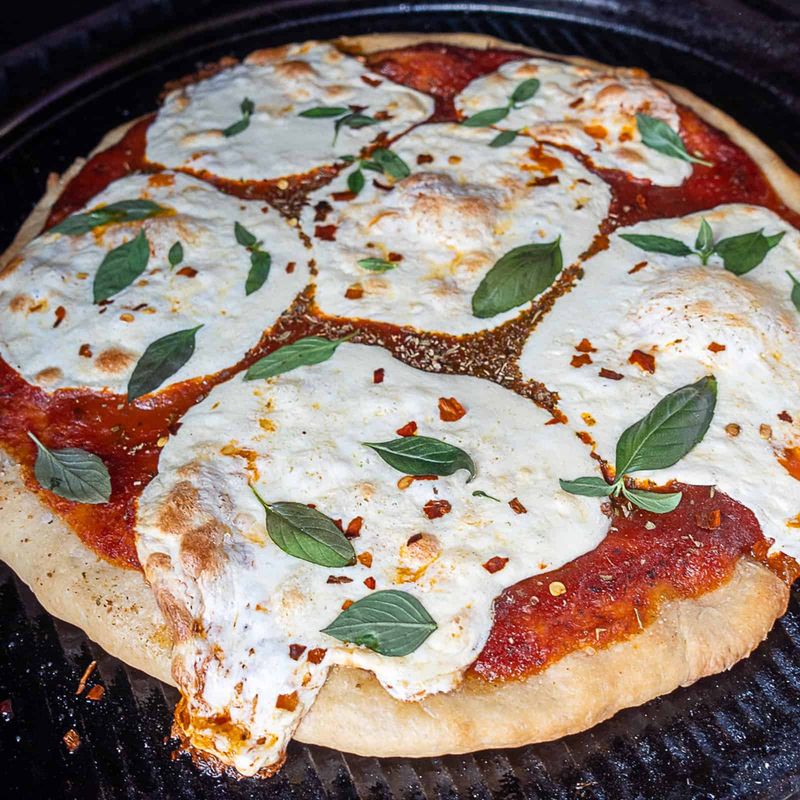 Grilled Margherita Pizza