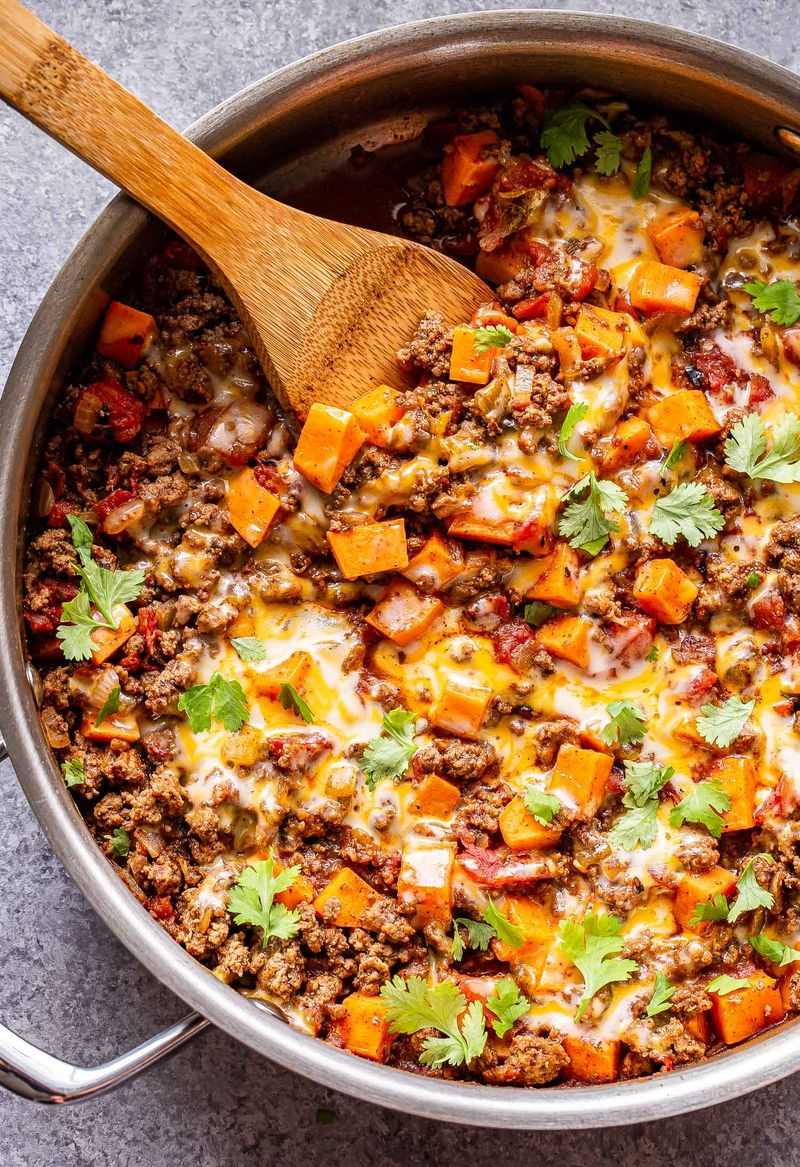Beef and Sweet Potato Skillet